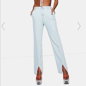 {Lioness} Small “Cobain” Front Slit Jeans